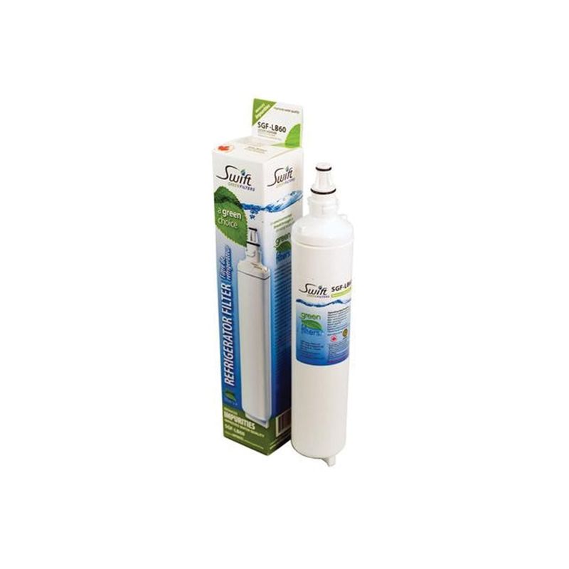 Swift Green Filters SGF-LB60 Refrigerator Water Filter, 0.5 gpm, 0.5 um Filter, Coconut Shell Carbon Block Filter Media