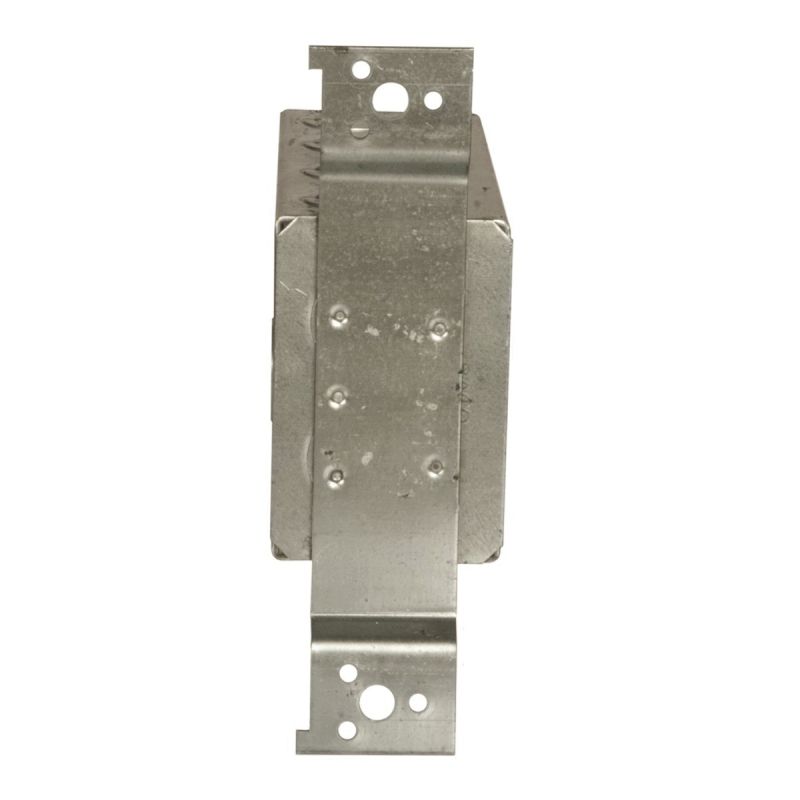 Raco 687 Switch Box, 4-Gang, 16-Knockout, 1/2, 3/4 in Knockout, Steel, Gray, Bracket Gray