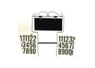 Hy-Ko 500-GF House Number Kit, Character: 0 to 9, Black Character, White Background, Wrought Iron