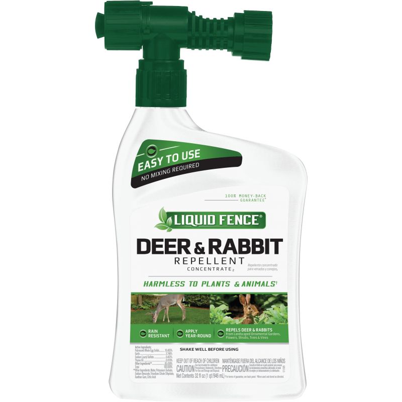 Liquid Fence Deer &amp; Rabbit Repellent 32 Oz., Ready To Spray