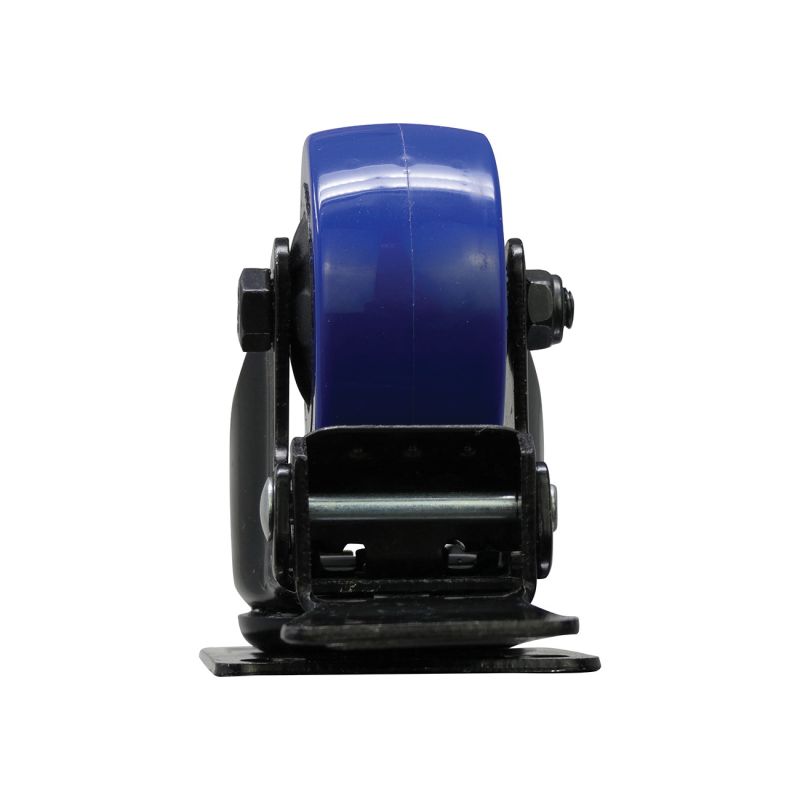 Shepherd Hardware 3658 Swivel Caster with Brake, 2 in Dia Wheel, TPU Wheel, Black/Blue, 135 lb Black/Blue