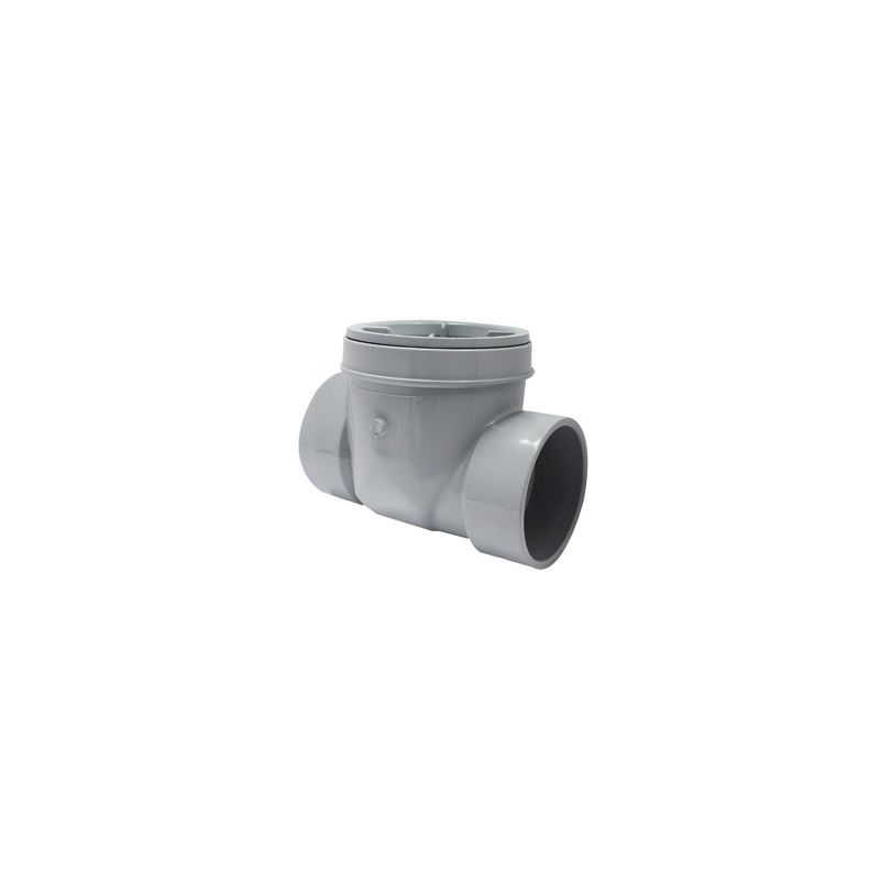 Canplas 223283W Backwater Valve, 3 in Connection, Hub, PVC White