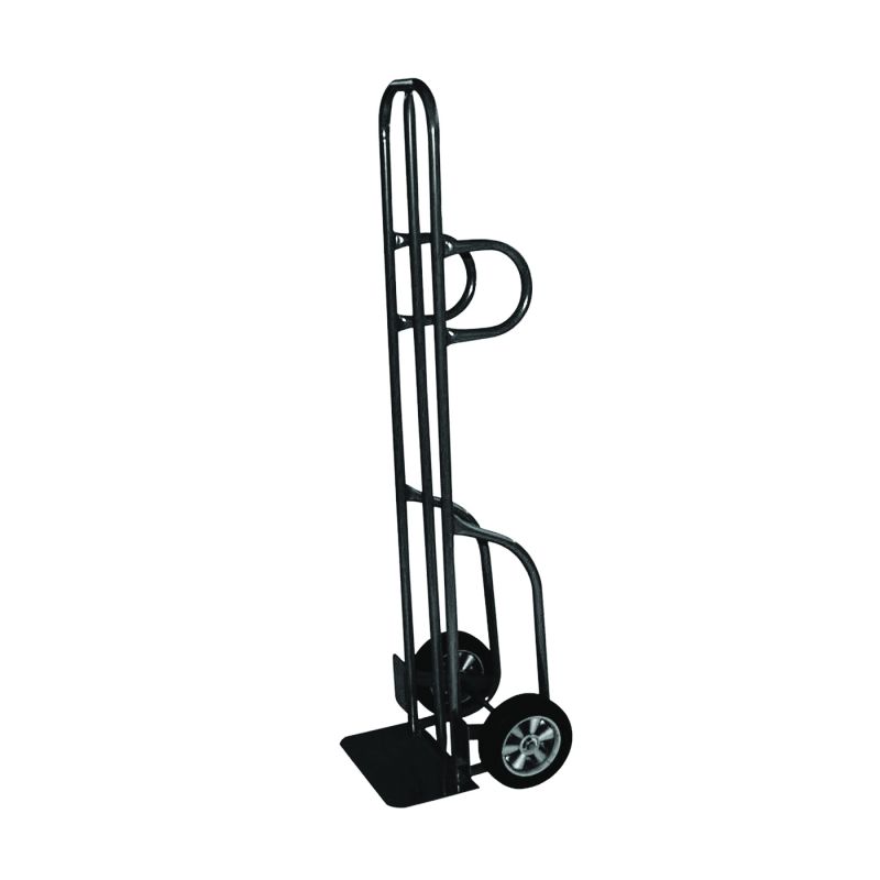 Milwaukee Hand Truck 47186S Hand Truck, 14 in W Toe Plate, 8 in D Toe Plate, 600 lb, Solid Rubber Caster