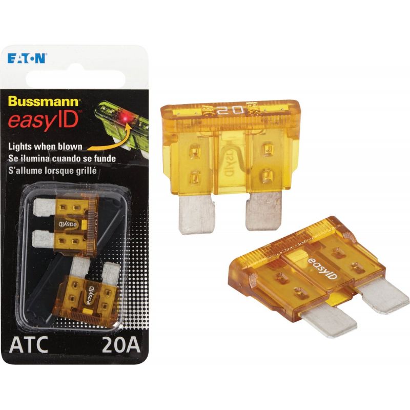 Bussmann easyID Illuminating Automotive Fuse Yellow, 20