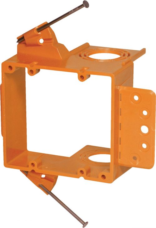 CANTEX 2-Gang Orange Plastic New Work Interior Wall Electrical Box Mounting  Bracket in the Electrical Box Mounting Brackets department at