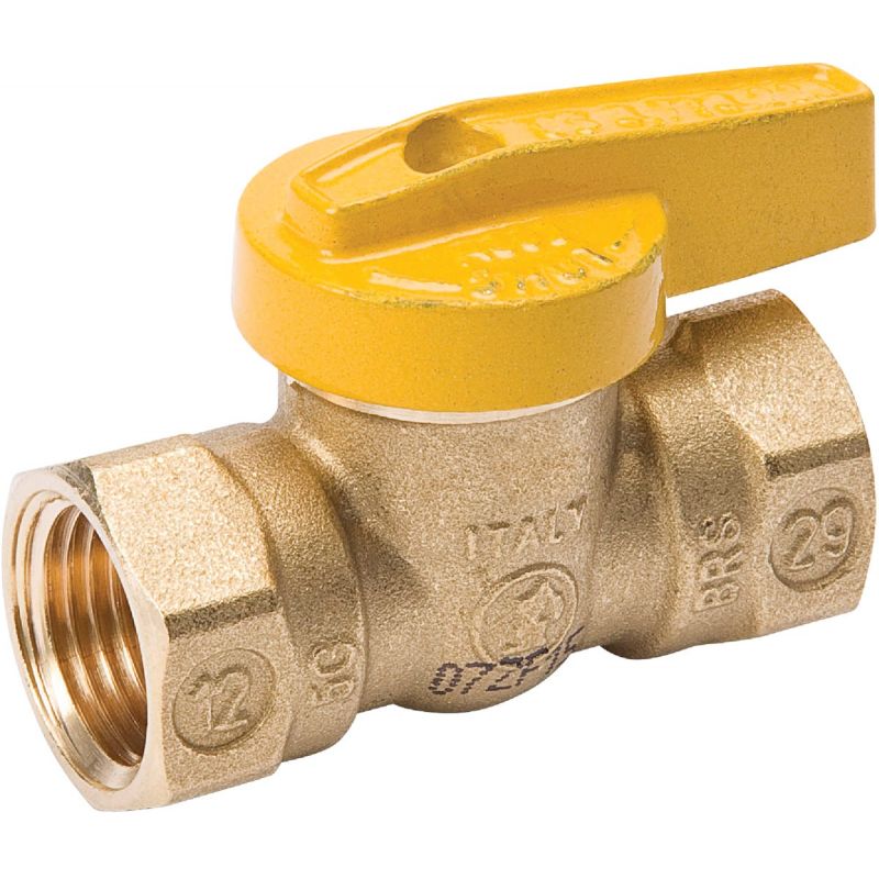 ProLine Forged Brass Gas Ball Valve, 1-Piece Body 3/8 In. FIP X 3/8 In. FIP