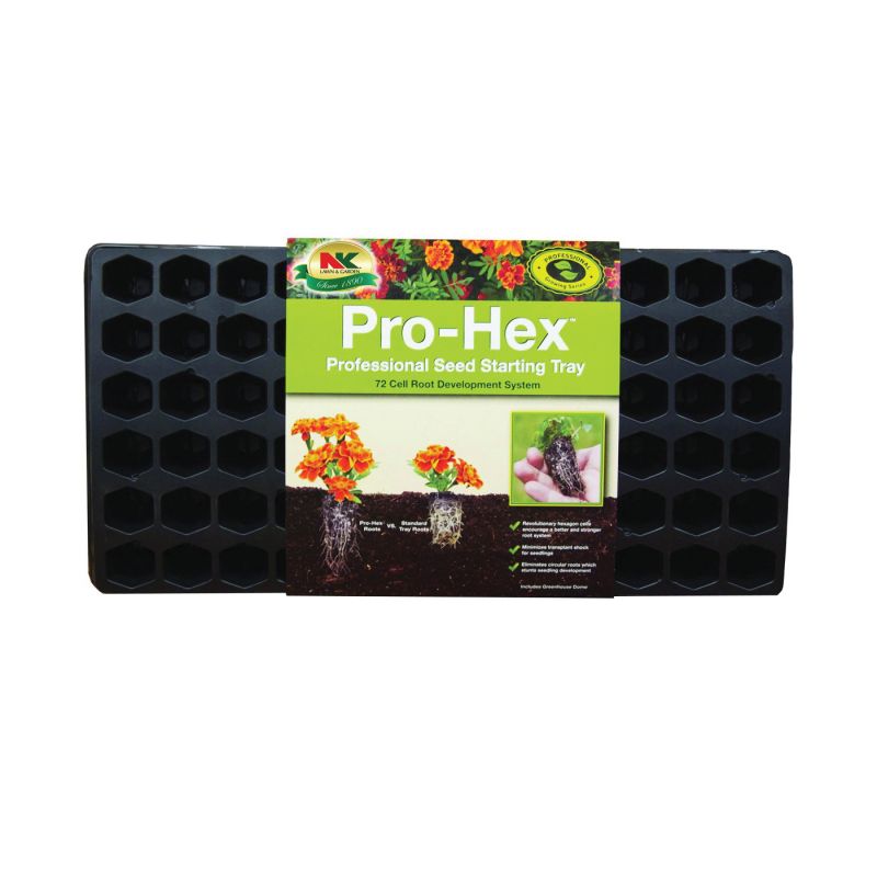 NK Lawn &amp; Garden PHEX Seed Starter Kit, 22 in L Tray, 11 in W Tray, 72-Cell