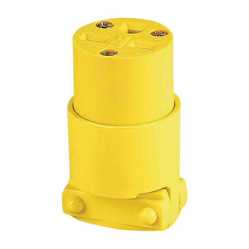 Eaton Wiring Devices 4227-BOX Electrical Connector, 2 -Pole, 15 A, 250 V, NEMA: NEMA 6-15, Yellow Yellow