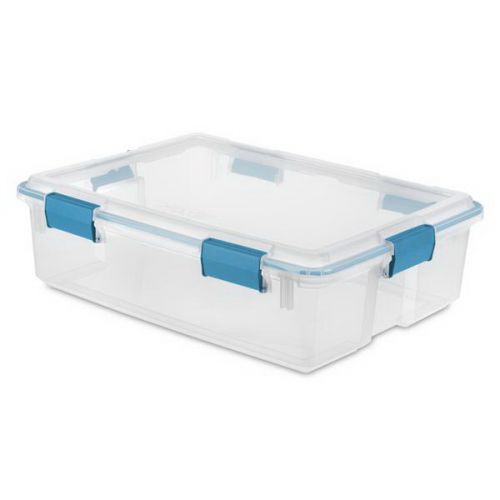 Sterilite 54 Quart Clear Gasket Box with Aquarium Latches