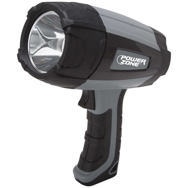 PowerZone 18102203 Handheld Spot Light, 1.5 (For Batteries) V, 1-Lamp, 100 Lumens, ABS Fixture, Black &amp; Gray Fixture