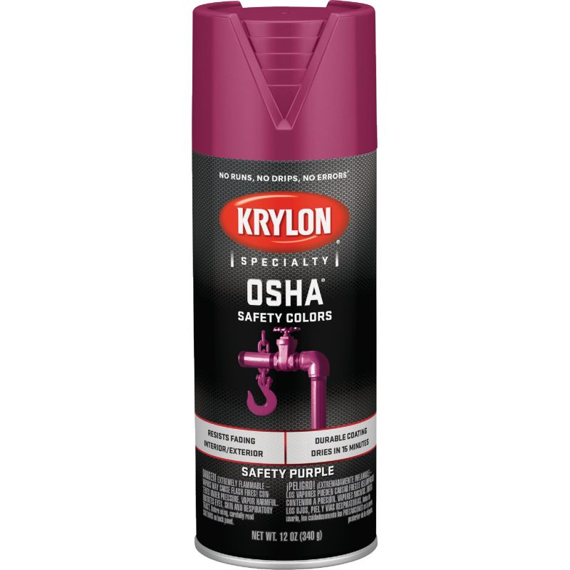 Krylon OSHA Spray Paint Safety Purple, 12 Oz.