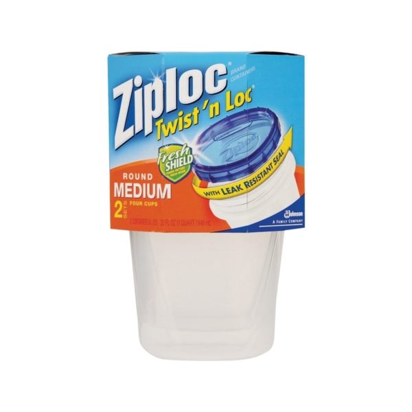 Ziploc 00330 Storage Bag, 1 qt Capacity, Plastic