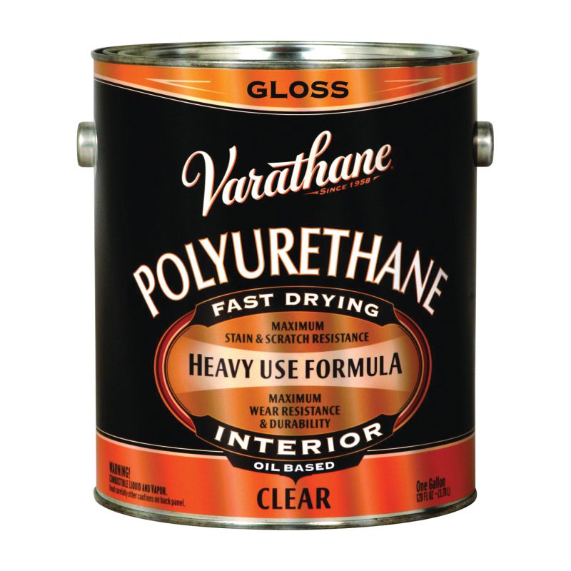 Varathane 242173 Interior Classic Polyurethane, Gloss, Liquid, Clear, 1 gal, Can Clear (Pack of 2)