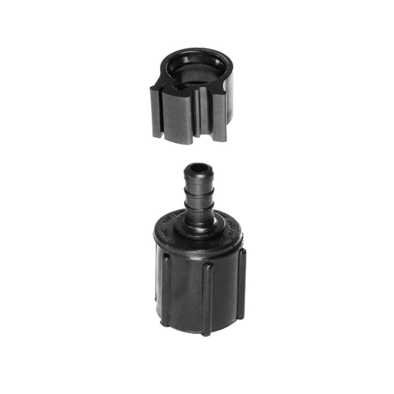 Flair-It PEXLOCK 30874 Swivel Pipe Adapter, 3/8 x 1/2 in, BSPT, Polysulfone, Black, 100 psi Pressure Black
