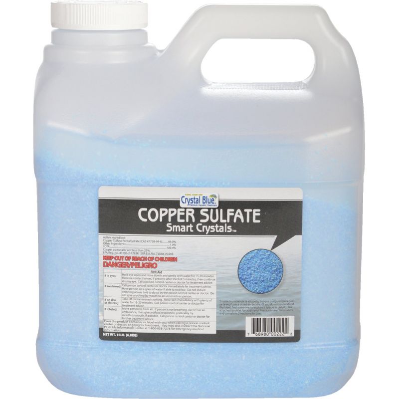Crystal Blue Copper Sulfate Smart Crystals Moss &amp; Algae Killer 15 Lb. (Pack of 2)