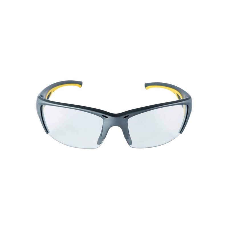 3M 90212-HZ4-NA Safety Eyewear, Anti-Fog, Scratch-Resistant Lens, Plastic Frame, Gray/Yellow Frame, UV Protection: Yes