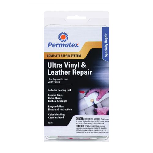 Permatex 81781 Vinyl and Leather Repair Kit Liquid Pungent Clear: Vinyl  Leather Fabric Glue (686226817815-1)