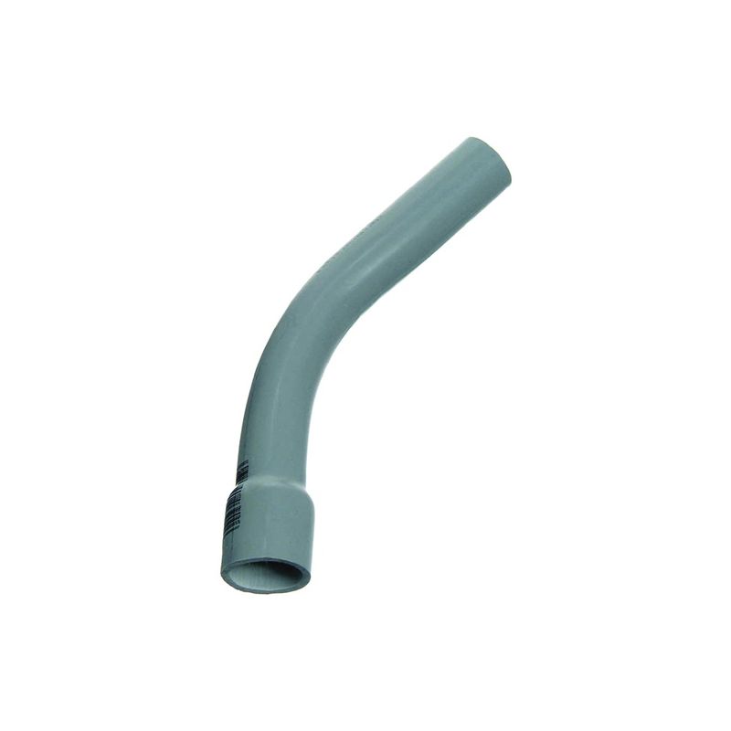 Carlon UA7ALBR Elbow, 3 in Trade Size, 45 deg Angle, SCH 40 Schedule Rating, PVC, Bell End, Gray Gray