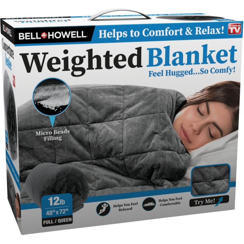 Bell+Howell Weighted Blanket Full/Queen, Gray