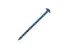 Kreg Blue-Kote SML-C150B-100 Pocket-Hole Screw, #8 Thread, 1-1/2 in L, Coarse Thread, Maxi-Loc Head, Square Drive, Steel