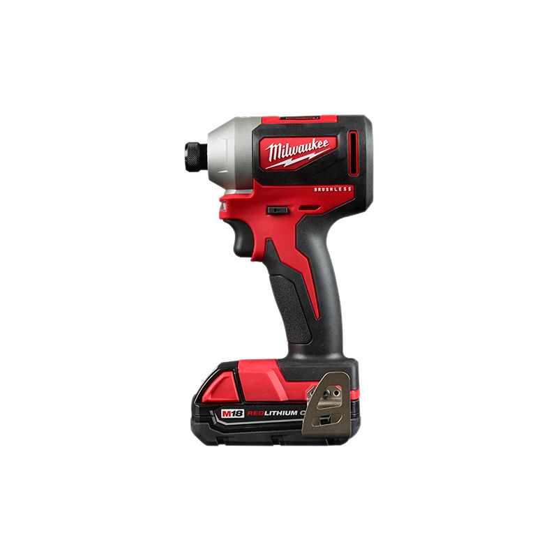 Buy Milwaukee 2850-22CT Impact Driver Kit, Battery Included, 18 V, 2 Ah, 1/4  in Drive, Hex Drive, 4200 ipm