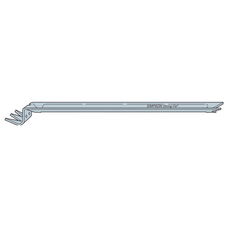 Simpson Strong-Tie NCA NCA2X10-16 Nailless Compression Bridging, 15-13/16 in L, 0.69 in W, Steel, Galvanized