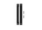 National Hardware N166-022 Modern Gate Pull, 9-13/16 in L Handle, Steel, Black Black
