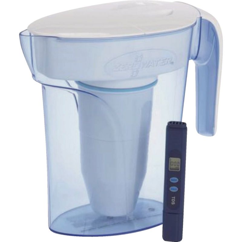 Zero Water 7 Cup Water Filter Pitcher 7 Cup (56 Oz), Blue