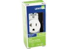 Leviton Commercial Grade Shallow Single Outlet White, 20A