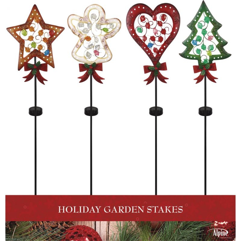 Alpine Classic Christmas Icon Holiday Garden Stake (Pack of 12)