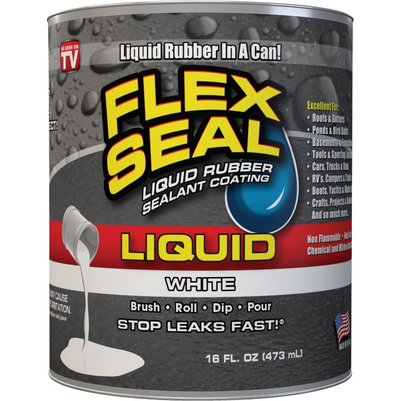 Flex Seal Liquid Rubber Sealant White, 1 Pt.