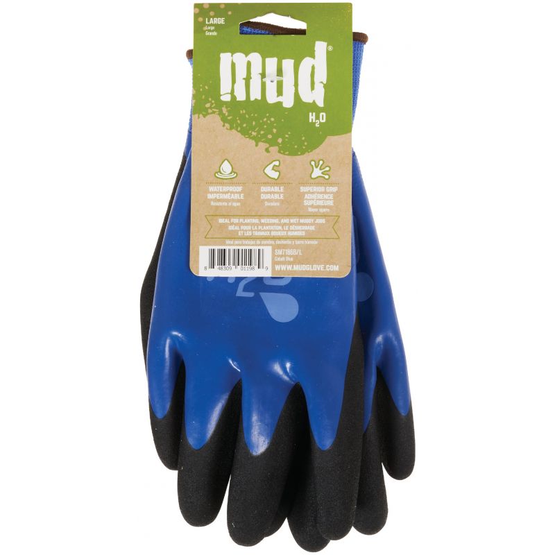 Mud H2O Garden Gloves L, Cobalt Blue