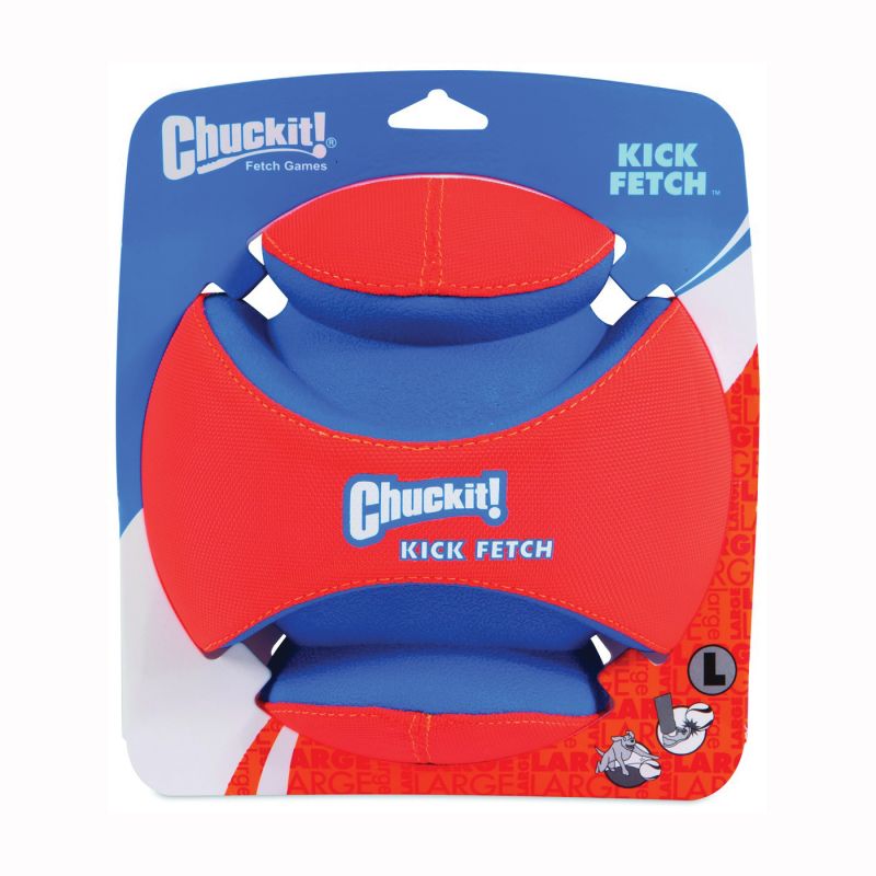 Chuckit! 251201 Dog Toy, L, High-Visibility, Canvas/Foam/Rubber, Blue/Orange L, Blue/Orange