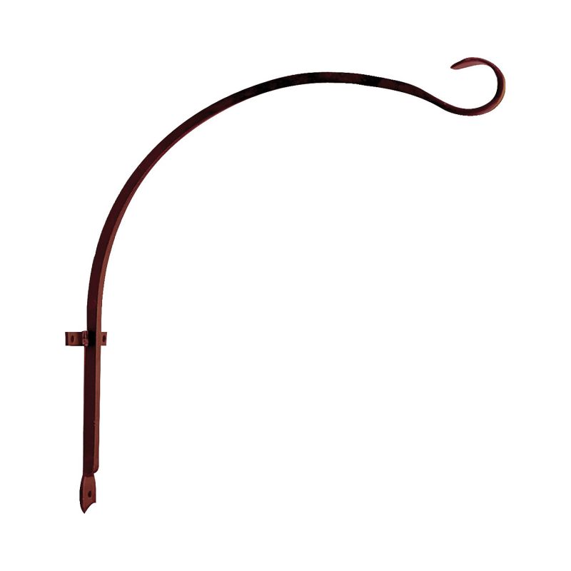 Landscapers Select GB-3040 Hanging Plant Hook, 16 in L, Steel, Hammered Bronze, Wall Mount Mounting Hammered Bronze