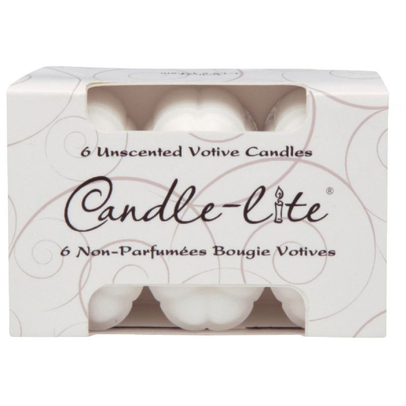 Candle-lite Unscented Votive Candle 3.16 In. X 1.75 In., White