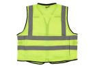 Milwaukee 48-73-5042 High-Visibility Safety Vest, L, XL, Unisex, Fits to Chest Size: 42 to 46 in, Polyester, Yellow L, XL, Yellow