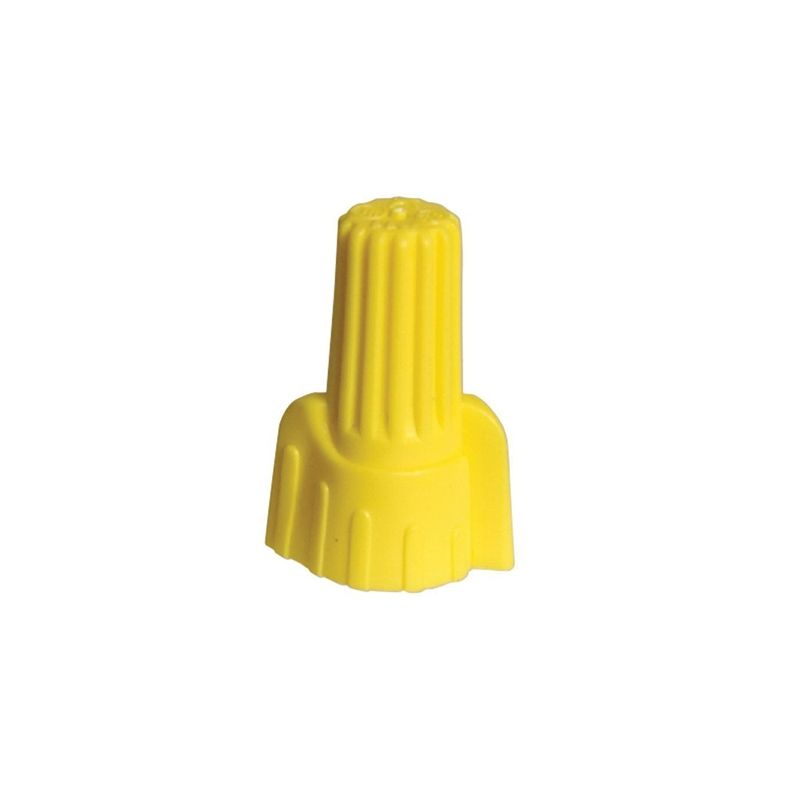 Hubbell HWCW1C12 Winged Wire Connector, 18 to 10 AWG Wire, Thermoplastic Housing Material, Yellow Yellow
