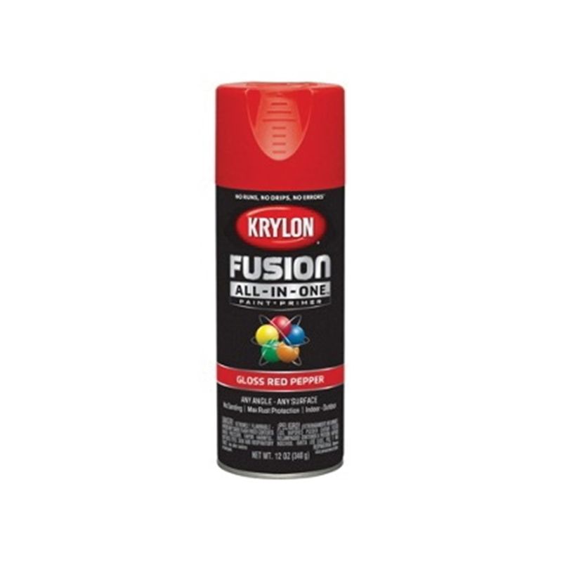 Krylon K02720007 Spray Paint, Gloss, Red Pepper, 12 oz, Can Red Pepper