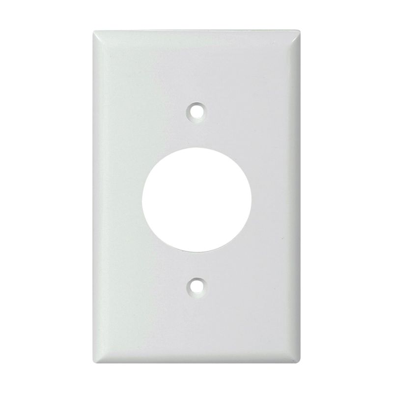 Eaton Wiring Devices 5131W-BOX Single Receptacle Wallplate, 4-1/2 in L, 2-3/4 in W, 1 -Gang, Nylon, White White