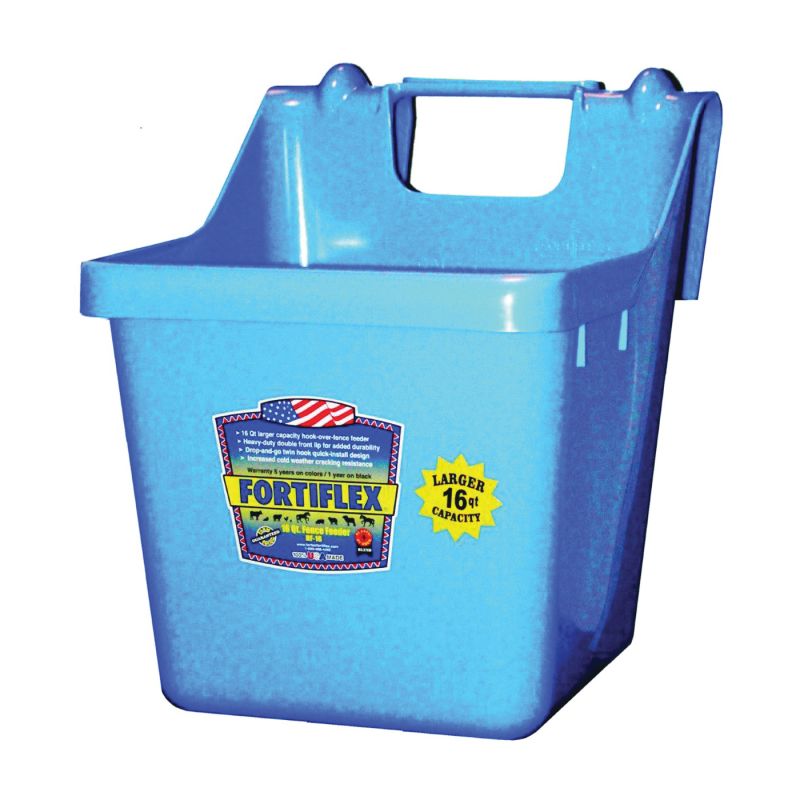 Fortex-Fortiflex 1301640 Bucket Feeder, Fortalloy Rubber Polymer, Sky Blue Sky Blue