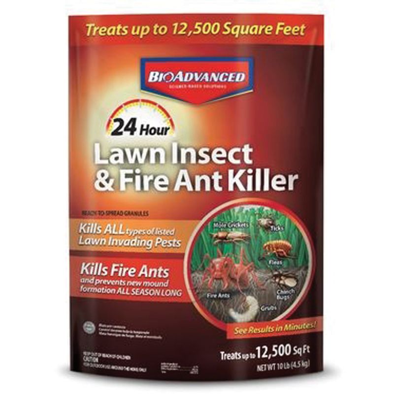 BioAdvanced 700900H Lawn Insect and Fire Ant Killer, Granular, Outdoor, 10 lb Tan