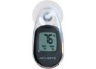 Acu-Rite Suction-Cup Window Indoor &amp; Outdoor Thermometer 2 In. W. X 3.05 In. H. X 1.5 In. D., Black