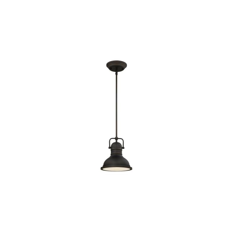 Westinghouse 63082A Mini Pendant Light, 120 V, 1-Lamp, LED Lamp, 800 Lumens Lumens, 3000 K Color Temp, Metal Fixture