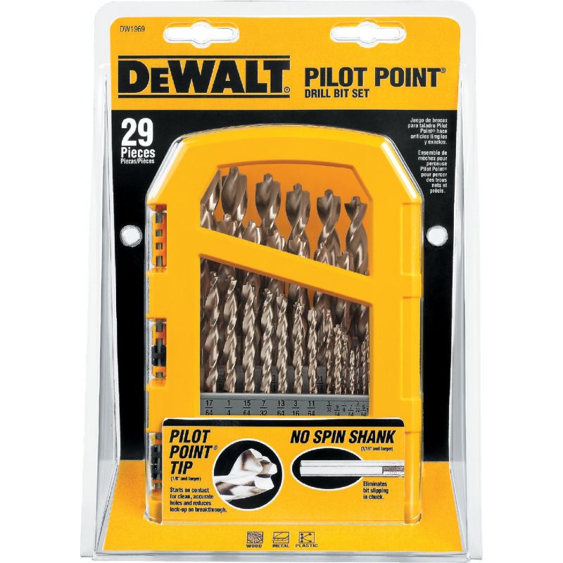 DeWalt 29-Piece Pilot Point Heavy-Duty Drill Bit Set