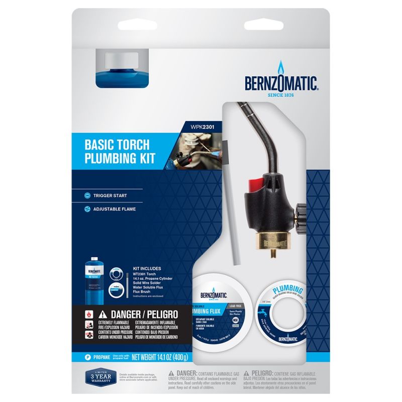 BernzOmatic WPK2301 CAN Basic Plumbing Torch Kit, Steel (Pack of 3)
