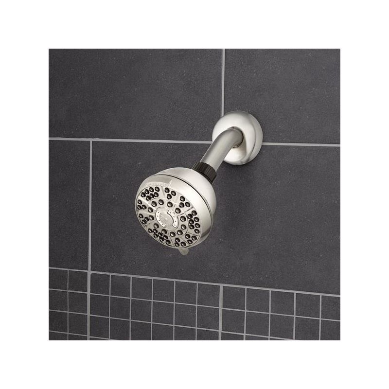 Waterpik PowerPulse Series XAS-619E Fixed Mount Shower Head, Round, 1.8 gpm, 1/2 in Connection, 6-Spray Function