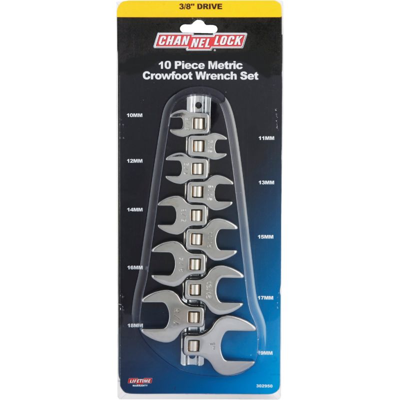 Channellock 10-Piece Metric Crowfoot Wrench Set