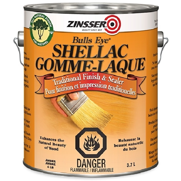  Bulls Eye Shellac Traditional Finish and Sealer Spray - Orange  Amber, 946 ml : Tools & Home Improvement