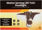 Motion Sensing Dusk-to Dawn LED Floodlight Fixture Bronze