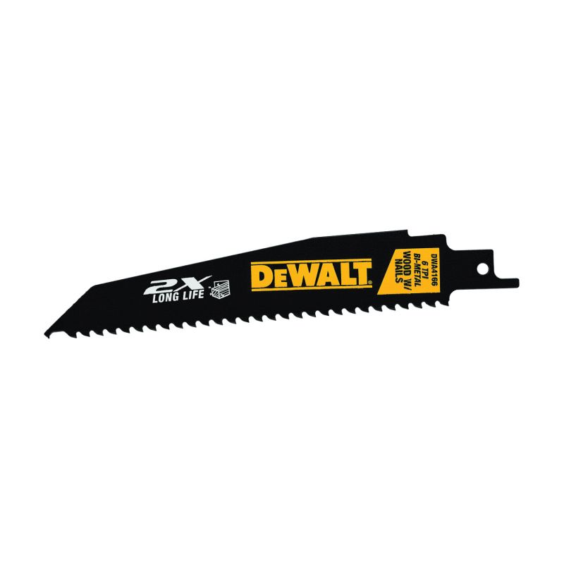 DeWALT DWA4166 Reciprocating Saw Blade, 1 in W, 6 in L, 6 TPI Black